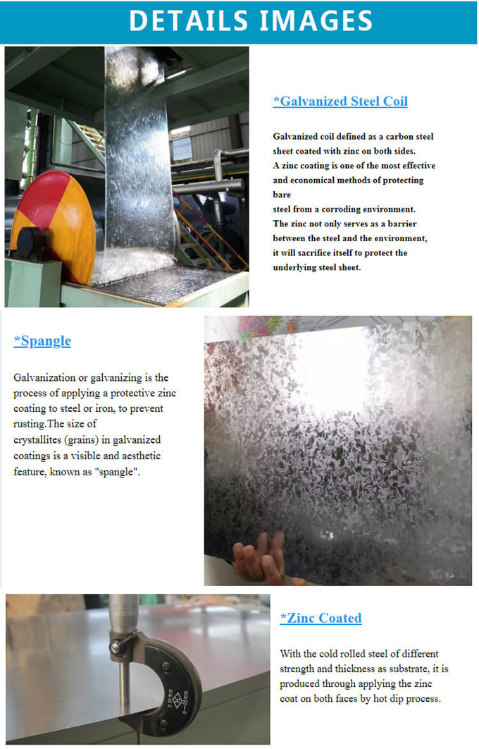O zinco mergulhado quente galvanizado da lantejoula Z275 zero grossa da bobina 3.0mm da chapa de aço revestiu 3