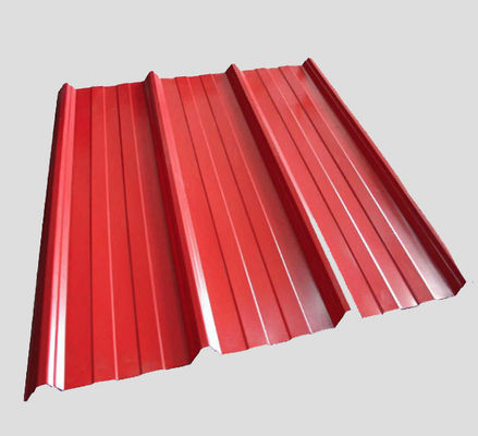 A folha telhando revestida da cor de DX53D corrugou a cor vermelha que telha EN-10169