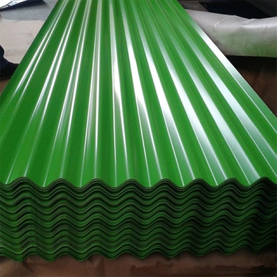 O telhado do metal do verde do PE 30-275g/M2 almofada RAL 9012 coloriu folhas de metal onduladas