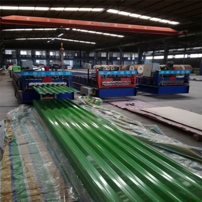 a espessura PPGI de 0.4mm-3.0mm que telha a folha galvanizou largura ondulada de 600mm-1250mm