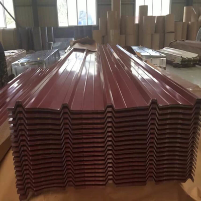 DX51D vermelhos colorem Tin Sheet revestido a cor de JIS que revestiu o Galvalume para a construção