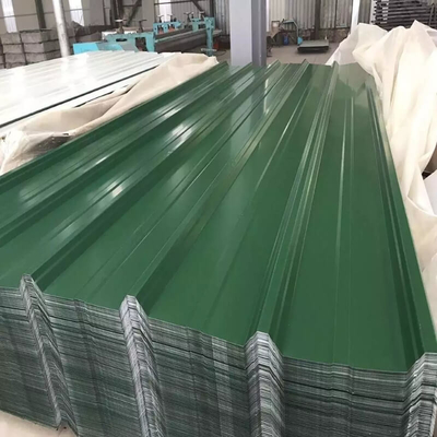 a cor 30-275g/M2 revestiu telhar o telhado ondulado branco do metal da folha 600-1100mm