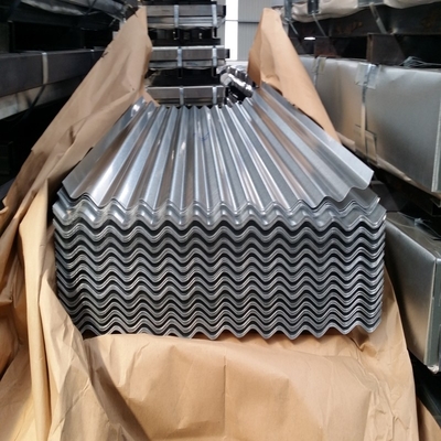 Z30 - 275g/M2 galvanizou a folha ondulada 0.8mm que 4x8 corrugou a chapa metálica galvanizada