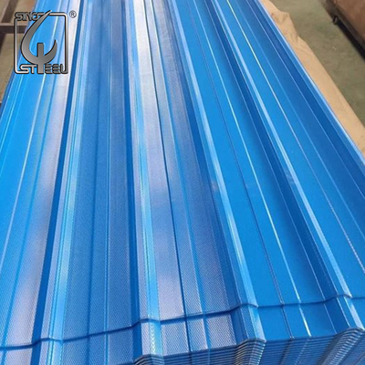 Folhas onduladas vermelhas telhando revestidas do telhado do metal da folha da cor de DX52D 3m