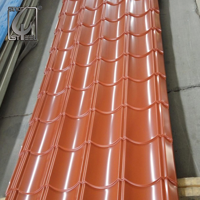AZ20 Prepainted o azul telhando de aço do calibre da folha 32 galvanizou telhado revestido