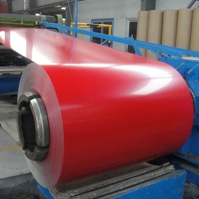 Lantejoula zero galvanizada Prepainted vermelha PPGI 610mm da folha de aço do soldado das bobinas ISO9001