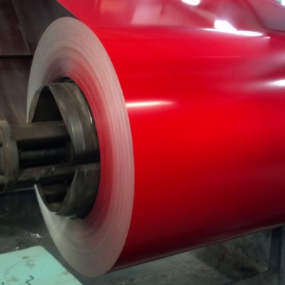 Lantejoula zero galvanizada Prepainted vermelha PPGI 610mm da folha de aço do soldado das bobinas ISO9001