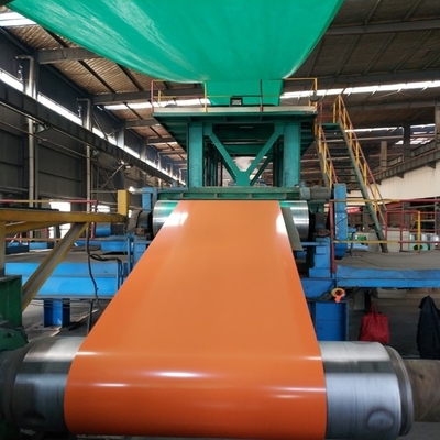 A bobina alaranjada 30-275g/M2 de PPGI Prepainted a cor revestiu o rolo de aço para o telhado